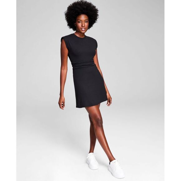 Now This Womens Ribbed Cutout Back Mini Dress - Picture 1 of 2
